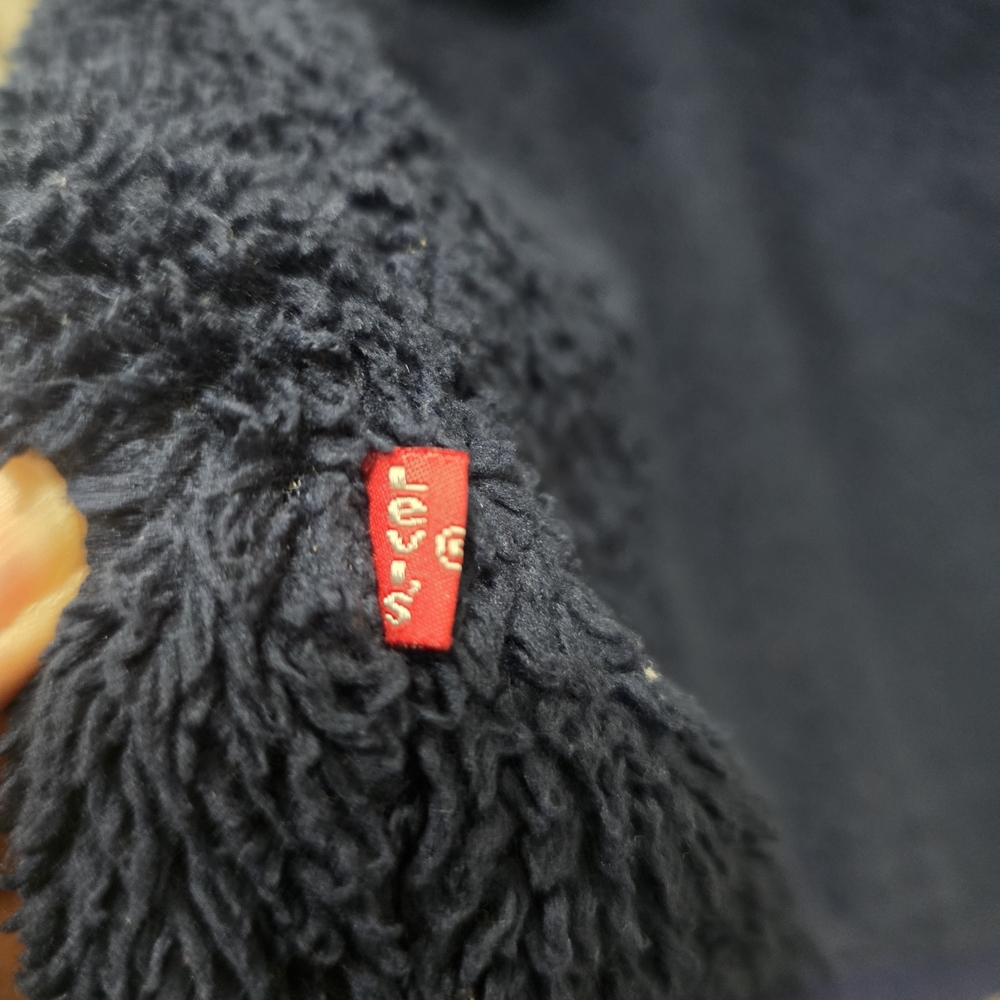 Levi's Navy Blue Sherpa Hoodie - Picture 7 of 10